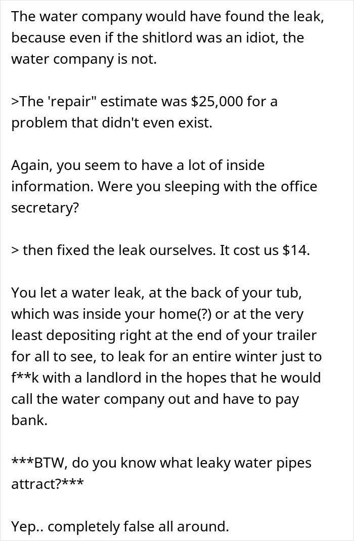 Landlord Keeps Dodging Trailer Repairs To Save Money, Tenants Make Sure It Costs Him $25K In Return Landlord Keeps Dodging Trailer Repairs To Save Money, Tenants Make Sure It Costs Him $25K In Return