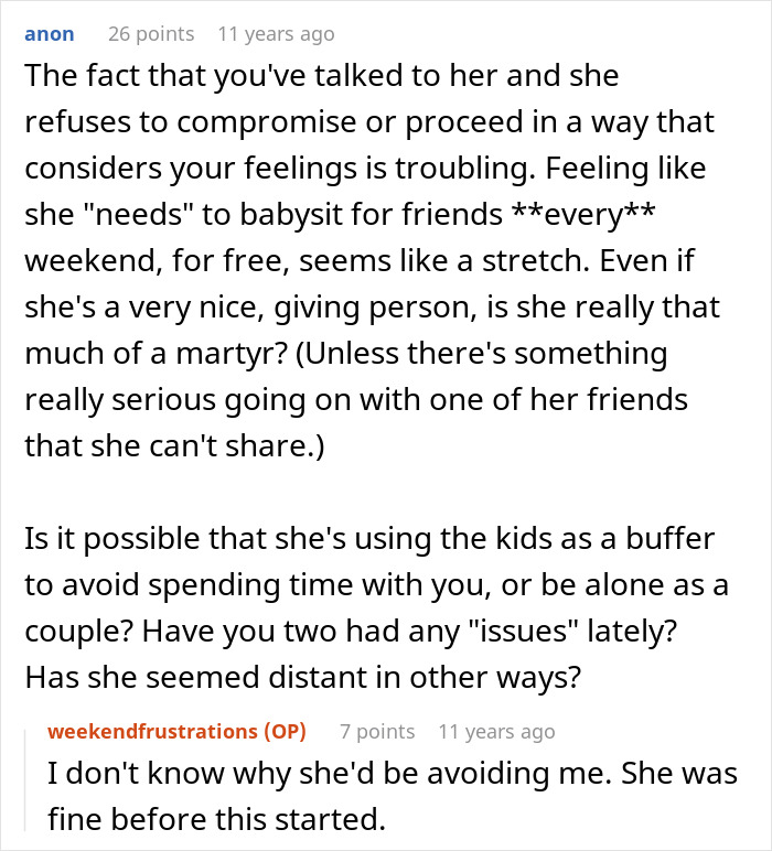 Woman Babysits On Weekends, Her Clueless BF Just Can't Figure Out Why She Keeps Ignoring Him Woman Babysits On Weekends, Her Clueless BF Just Can't Figure Out Why She Keeps Ignoring Him