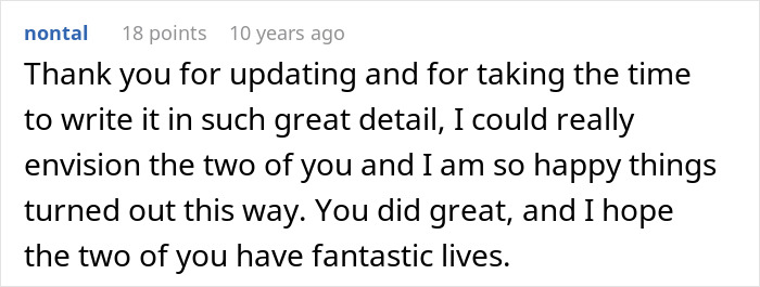 A comment thanking a brother and sister for updating their emotional story. A comment thanking a brother and sister for updating their emotional story.