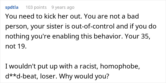 Sister's Entitlement Has No Limits, She Can't Believe Someone Actually Calls Her Out Sister's Entitlement Has No Limits, She Can't Believe Someone Actually Calls Her Out