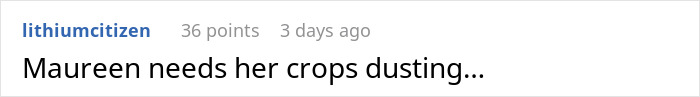 Management's team area control inspires employees to joke about crop dusting