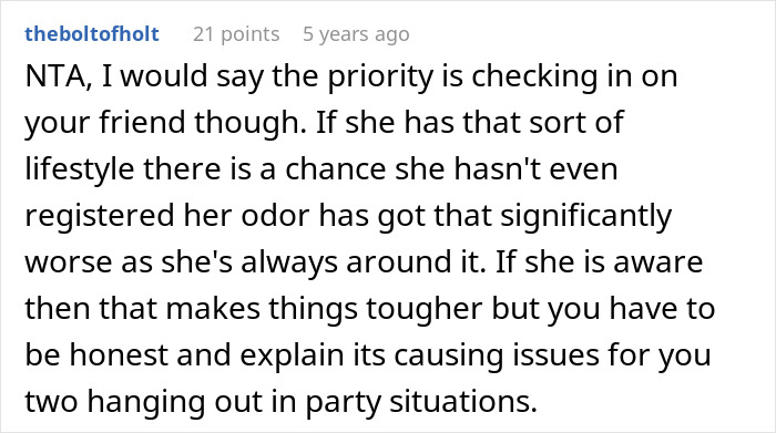 Friend’s Musty Smell Starts Clearing Rooms, Woman Dreads Being The One Who Finally Tells Her Friend’s Musty Smell Starts Clearing Rooms, Woman Dreads Being The One Who Finally Tells Her