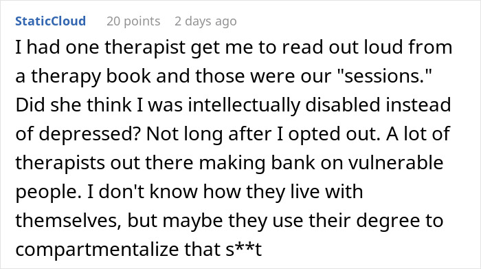 Therapist Shows Just How Incompetent And Out Of Touch She Is With One Suggestion Therapist Shows Just How Incompetent And Out Of Touch She Is With One Suggestion