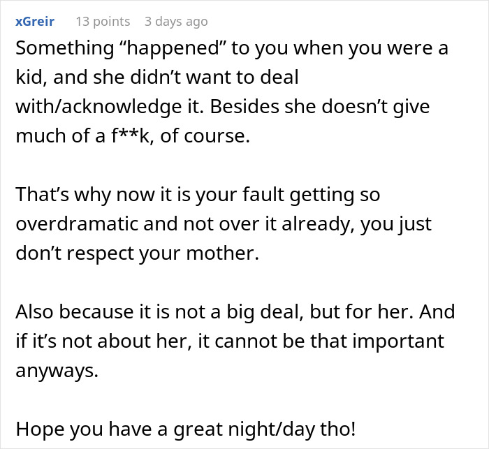 Daughter Can't Breathe, Smell, Or Forgive After Mom Hid Her Childhood Injury For Years Daughter Can't Breathe, Smell, Or Forgive After Mom Hid Her Childhood Injury For Years