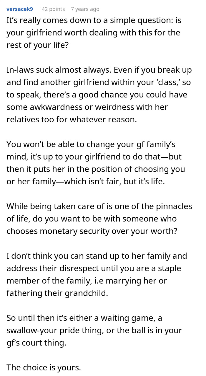Guy Can't Handle Being With Girlfriend's Rich Family Who Thinks He's A Complete Loser