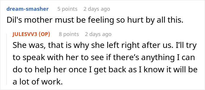 A Reddit comment thread discussing a daughter and twin newborns abroad. A Reddit comment thread discussing a daughter and twin newborns abroad.
