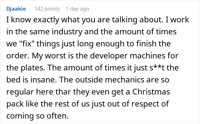 New Boss Who’s Never Touched The Machines Lectures The People Who Fix Them, Company Pays The Price New Boss Who’s Never Touched The Machines Lectures The People Who Fix Them, Company Pays The Price
