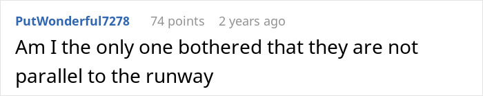 A screenshot of a Reddit comment expressing concern about the graves not being parallel to the airport runway. airport graves. A screenshot of a Reddit comment expressing concern about the graves not being parallel to the airport runway. airport graves.