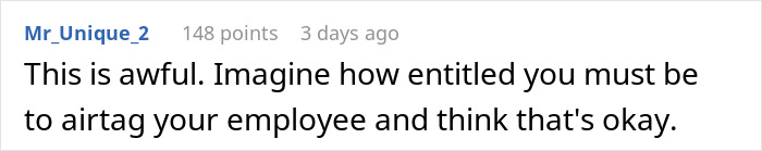 Criticism on employee privacy after a nanny finds AirTag in her car and confronts the boss