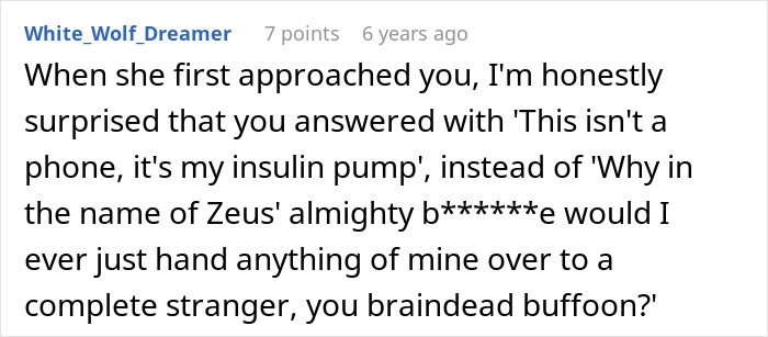 Entitled Mom Demands Guy's Medical Device Because Her Spoiled Teen Is Bored