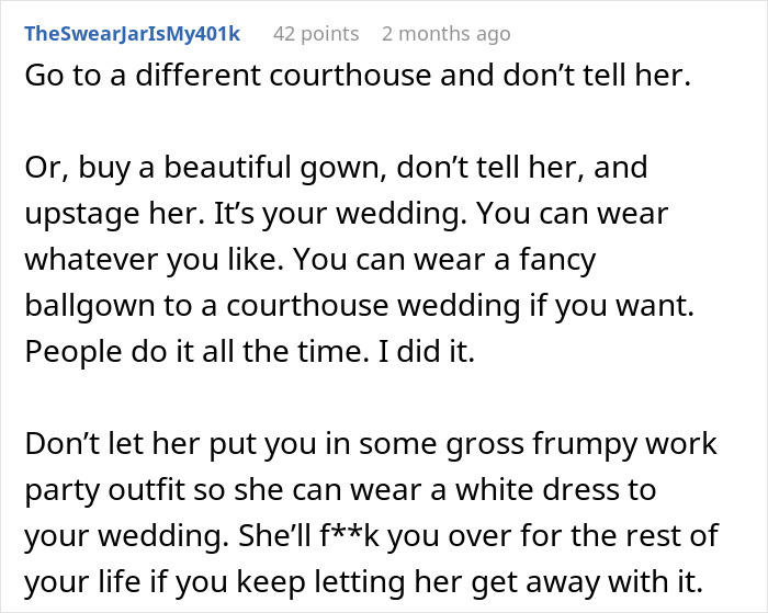 Bride Is Told She "Doesn't Need" A White Dress, Then Sees What Her MIL Plans To Wear To The Ceremony