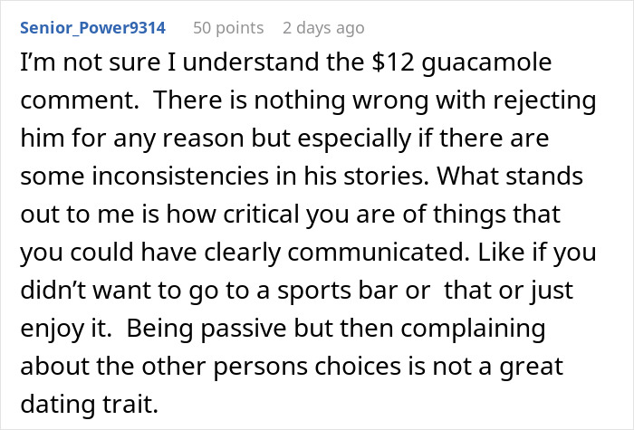 A comment addressing communication issues and dating traits. A comment addressing communication issues and dating traits.