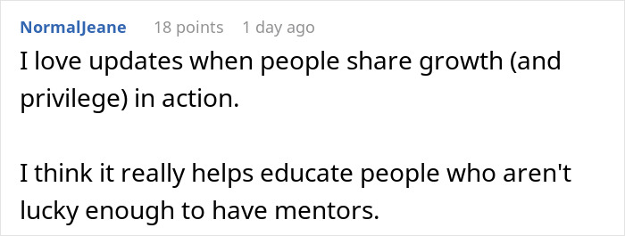 An online comment highlighting the role of mentors in addressing gender bias An online comment highlighting the role of mentors in addressing gender bias