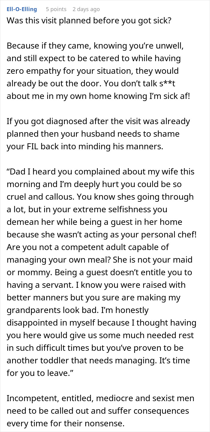 DIL Juggles Two Toddlers And Prepares For Surgery, FIL Thinks She Should Get Up And Make Him Breakfast DIL Juggles Two Toddlers And Prepares For Surgery, FIL Thinks She Should Get Up And Make Him Breakfast