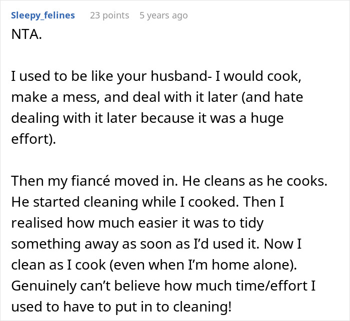 Woman Stops Cleaning As She Cooks To Prove A Point, Husband Still Doesn't Get It Woman Stops Cleaning As She Cooks To Prove A Point, Husband Still Doesn't Get It