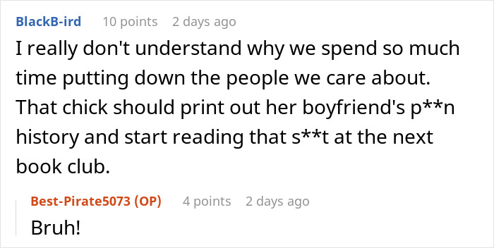 Guy Comes Into Girlfriend's Book Club Just To Embarrass Her, Doesn't See The Big Deal Guy Comes Into Girlfriend's Book Club Just To Embarrass Her, Doesn't See The Big Deal