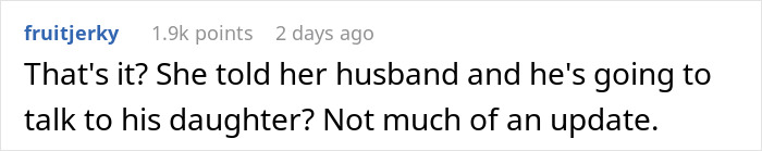 fruitjerky comments on the woman who takes years of insults from her adult stepdaughter. fruitjerky comments on the woman who takes years of insults from her adult stepdaughter.