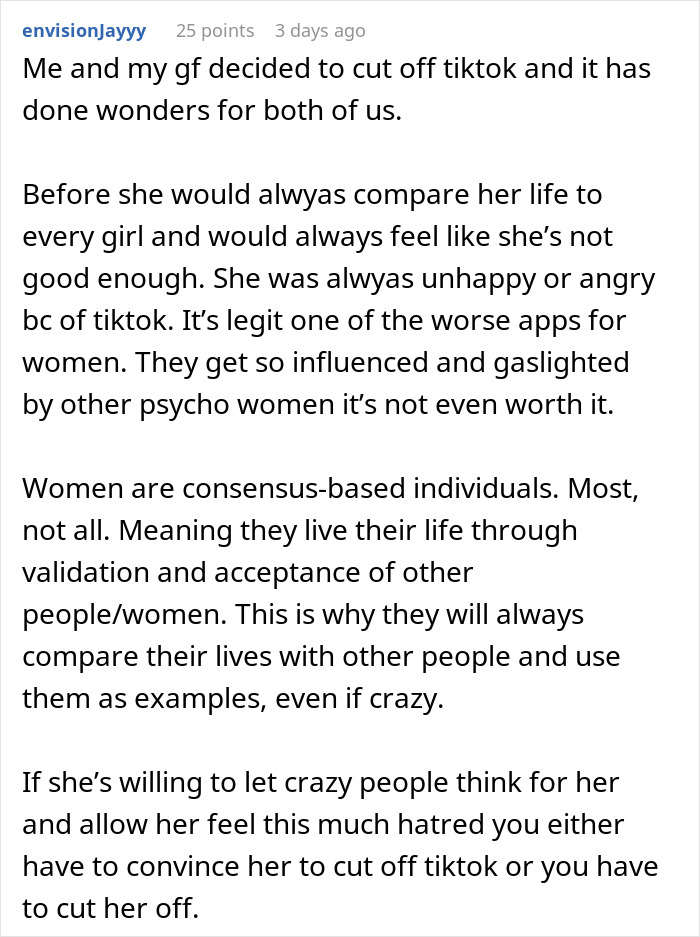 Man Figures That The Source of His Relationship Probelms Is GF Landing On The Wrong Side Of TikTok