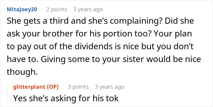 Mom Demands Kids Give Her Their Share Of The Inheritance, Doesn't Like Daughter's Response