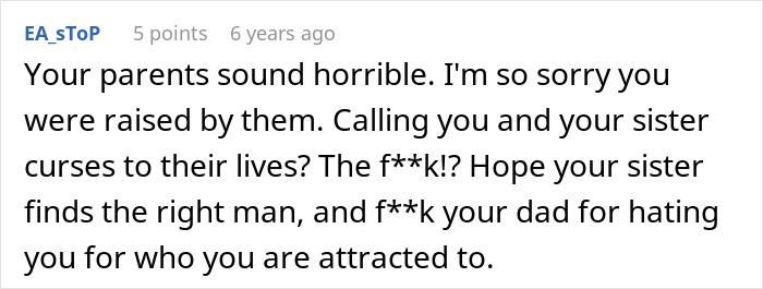 A screenshot expressing outrage at a father's comments after a woman ends a toxic relationship and her dad is angry. A screenshot expressing outrage at a father's comments after a woman ends a toxic relationship and her dad is angry.