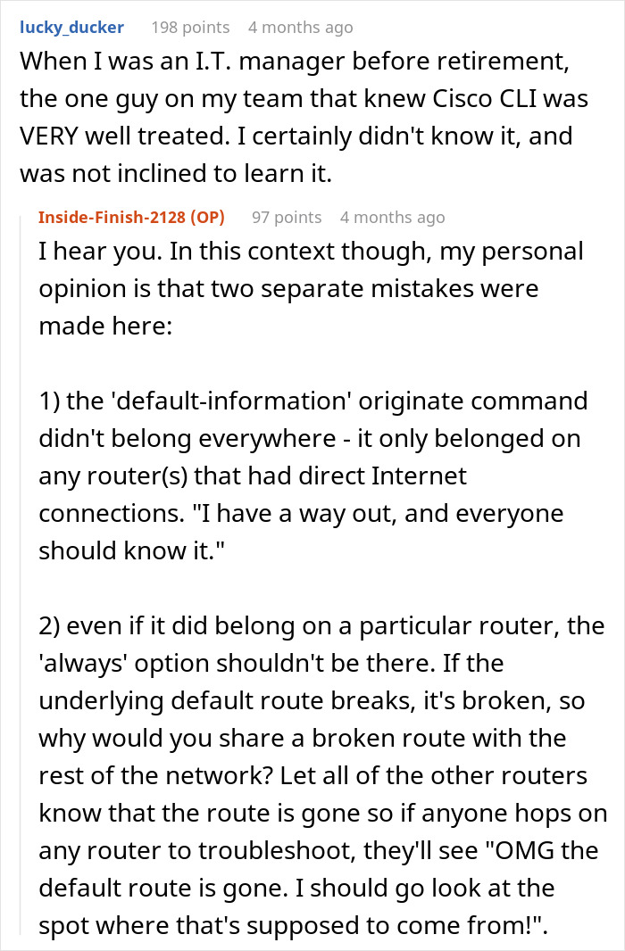 Guy Gets Exposed For A Bad Router Command And Makes Up A Cover Story Just To Be Exposed Again Guy Gets Exposed For A Bad Router Command And Makes Up A Cover Story Just To Be Exposed Again