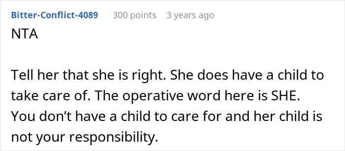 A screenshot of a comment stating NTA in the inheritance drama, emphasizing personal responsibility. A screenshot of a comment stating NTA in the inheritance drama, emphasizing personal responsibility.