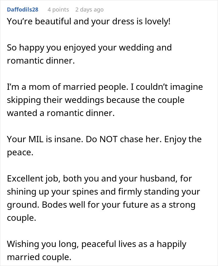 Bride Is Told She "Doesn't Need" A White Dress, Then Sees What Her MIL Plans To Wear To The Ceremony