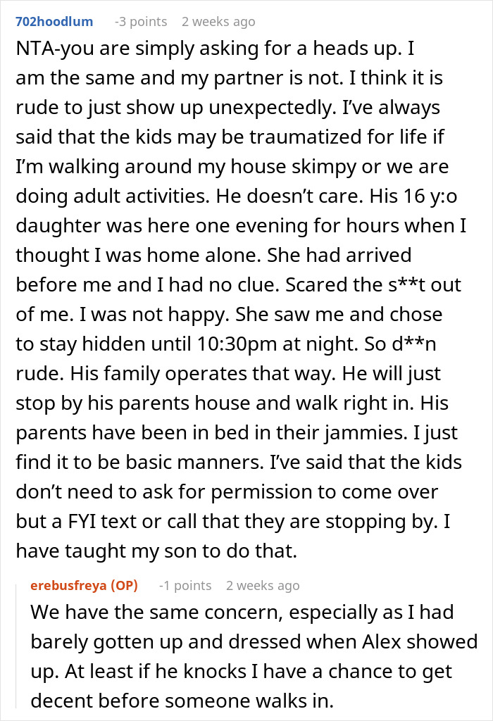 A user's comment about a husband's rudeness and lack of respect for privacy, causing discomfort for his wife. A user's comment about a husband's rudeness and lack of respect for privacy, causing discomfort for his wife.