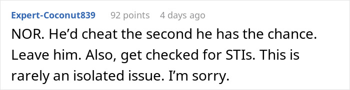 A comment about a husband flirting with a woman and how his marriage is at a breaking point.