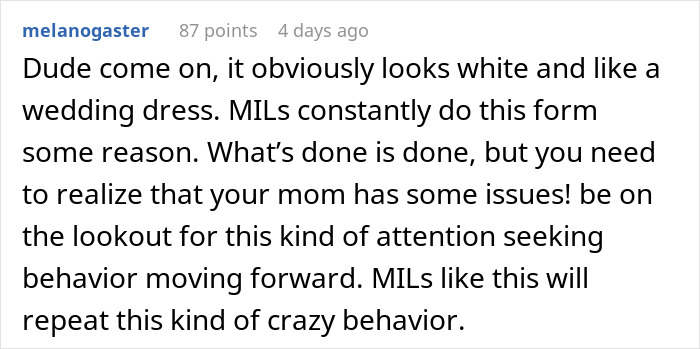MIL Hides What She's Going To Wear To Wedding, Comes Out With Something Scandalous
