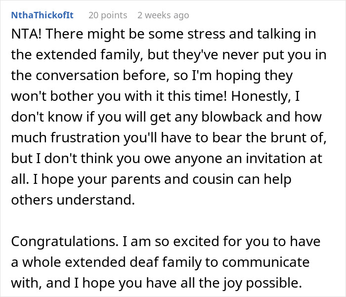 Supportive comment about Deaf family communication at wedding Supportive comment about Deaf family communication at wedding