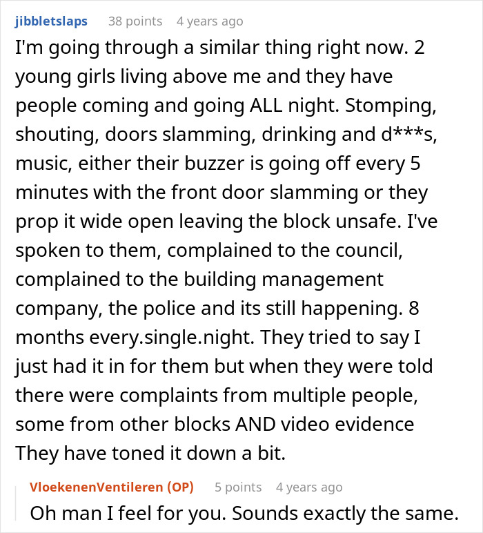 A Reddit user describes dealing with students making their home into a bar with loud parties, similar to a neighbor's experience. A Reddit user describes dealing with students making their home into a bar with loud parties, similar to a neighbor's experience.