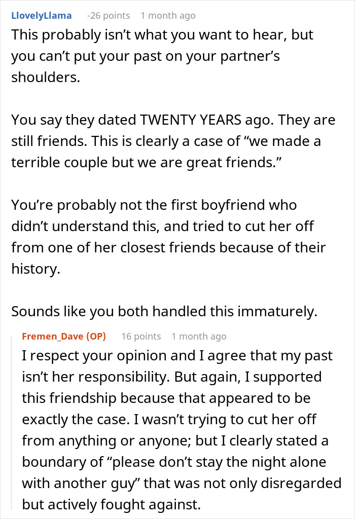 Man Asks Girlfriend Not To Stay The Night With Her Ex, Her Response Makes Him Rethink The Relationship Man Asks Girlfriend Not To Stay The Night With Her Ex, Her Response Makes Him Rethink The Relationship