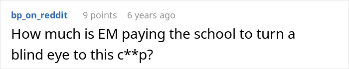 Question about school's response to entitled kid's conduct