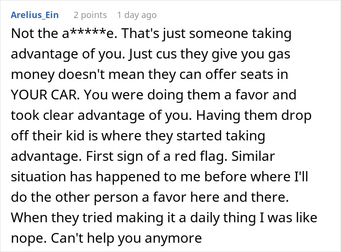 Employee Gives Coworker A Ride To Work, Finds Out She’s Been Offering Seats In Their Car To Other People Employee Gives Coworker A Ride To Work, Finds Out She’s Been Offering Seats In Their Car To Other People