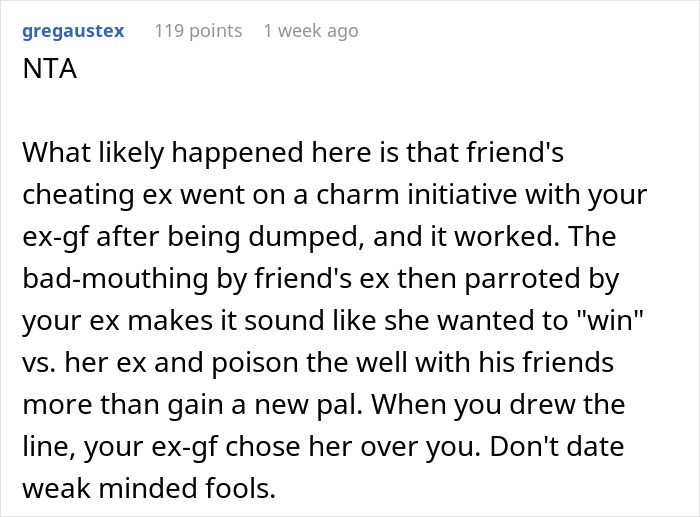 Man Dumps GF Over Her Choice Of Friend And The Internet Validates His Reasoning Man Dumps GF Over Her Choice Of Friend And The Internet Validates His Reasoning