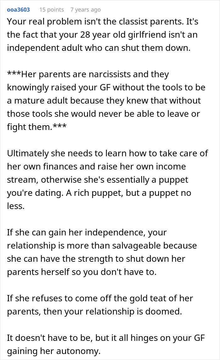 Guy Can't Handle Being With Girlfriend's Rich Family Who Thinks He's A Complete Loser