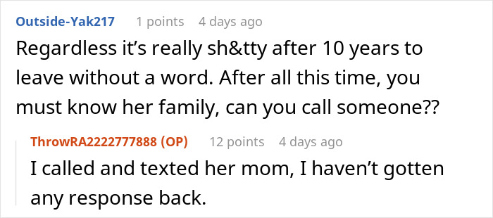 Screenshot of a Reddit thread discussing a man who proposes to his girlfriend after 10 years and she leaves. Screenshot of a Reddit thread discussing a man who proposes to his girlfriend after 10 years and she leaves.