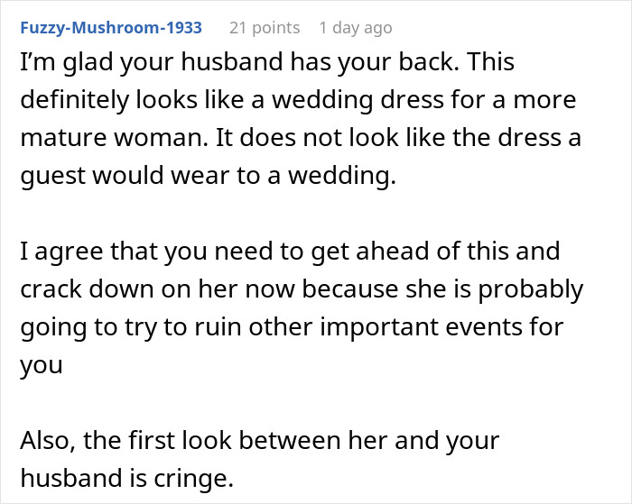 MIL Hides What She's Going To Wear To Wedding, Comes Out With Something Scandalous