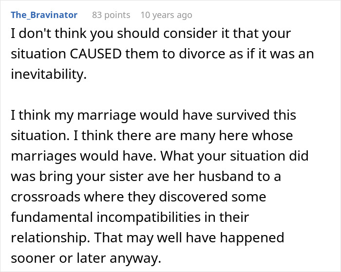 A comment on a forum about how a sister's liver donation led to relationship crossroads and divorce A comment on a forum about how a sister's liver donation led to relationship crossroads and divorce