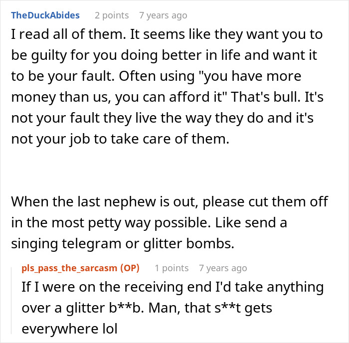 A woman refuses to bail out bro after he squanders their parents inheritance. SIL blames her. A woman refuses to bail out bro after he squanders their parents inheritance. SIL blames her.