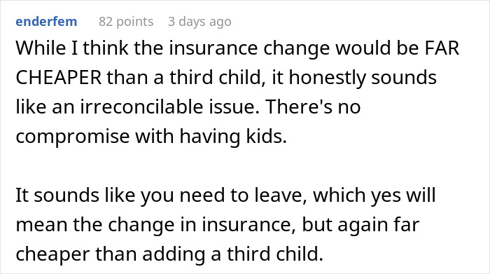 Reddit comment discussing a vasectomy controversy and how an insurance change is irreconcilable. Reddit comment discussing a vasectomy controversy and how an insurance change is irreconcilable.
