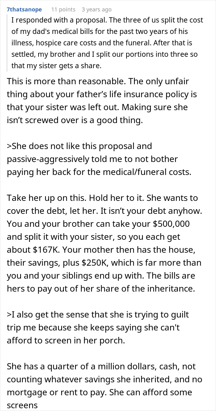 Mom Demands Kids Give Her Their Share Of The Inheritance, Doesn't Like Daughter's Response