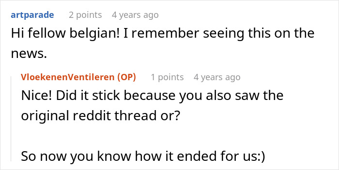 A screenshot of a Reddit comment about a Belgian remembering students turning their home into a bar with loud parties. A screenshot of a Reddit comment about a Belgian remembering students turning their home into a bar with loud parties.