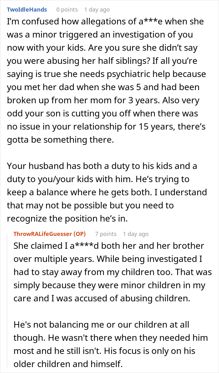 Reddit comment thread about false a***e allegations leading to a CPS investigation.