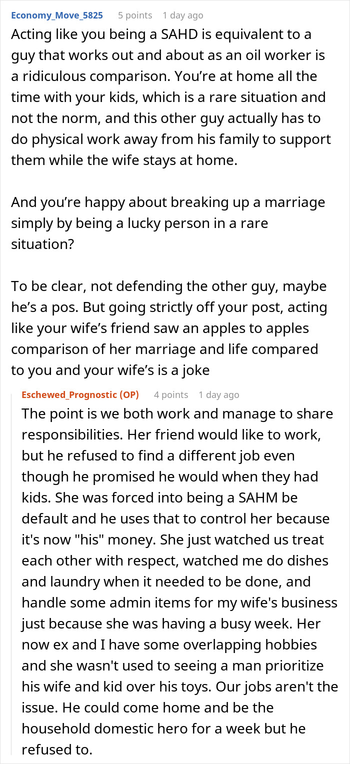Husband Accidentally Caused Wife's Friend To Divorce Her Husband, Is Very Proud Of It