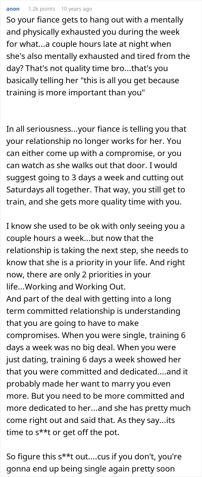 Advice on balancing martial arts training and relationship priorities for engaged couples Advice on balancing martial arts training and relationship priorities for engaged couples