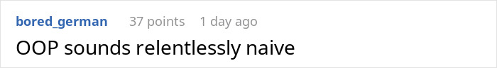 Social media comment calling the original poster naive regarding gender-biased corporate environments. Social media comment calling the original poster naive regarding gender-biased corporate environments.