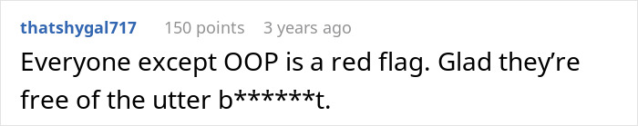 A comment stating everyone except the original poster is a red flag regarding the GF driving drunk women situation. A comment stating everyone except the original poster is a red flag regarding the GF driving drunk women situation.