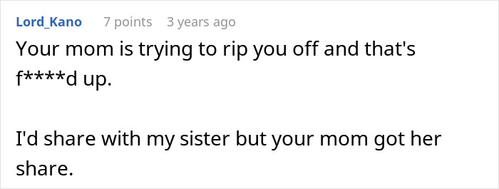 Mom Demands Kids Give Her Their Share Of The Inheritance, Doesn't Like Daughter's Response